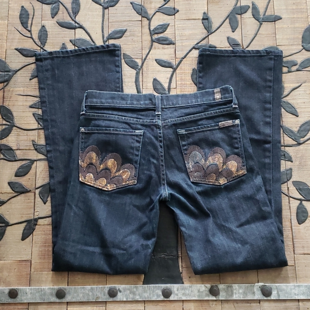 RARE 7 for all man kind size 27 Jeans EUC Bootcut